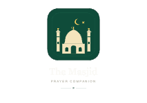 The Masjid wordmark and prayer-companion positioning